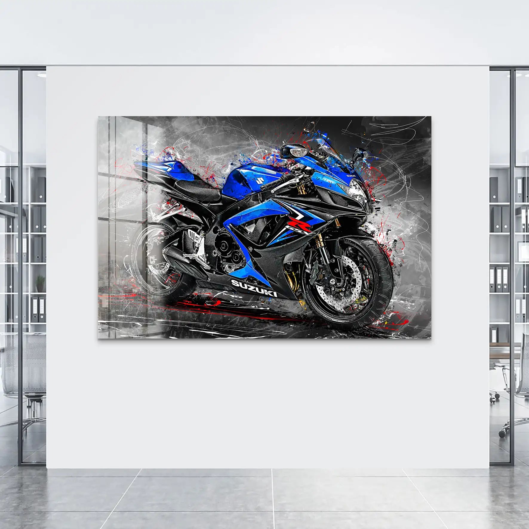 Suzuki GSXR 600 Abstrakt Acrylglas Bild INGALERIE