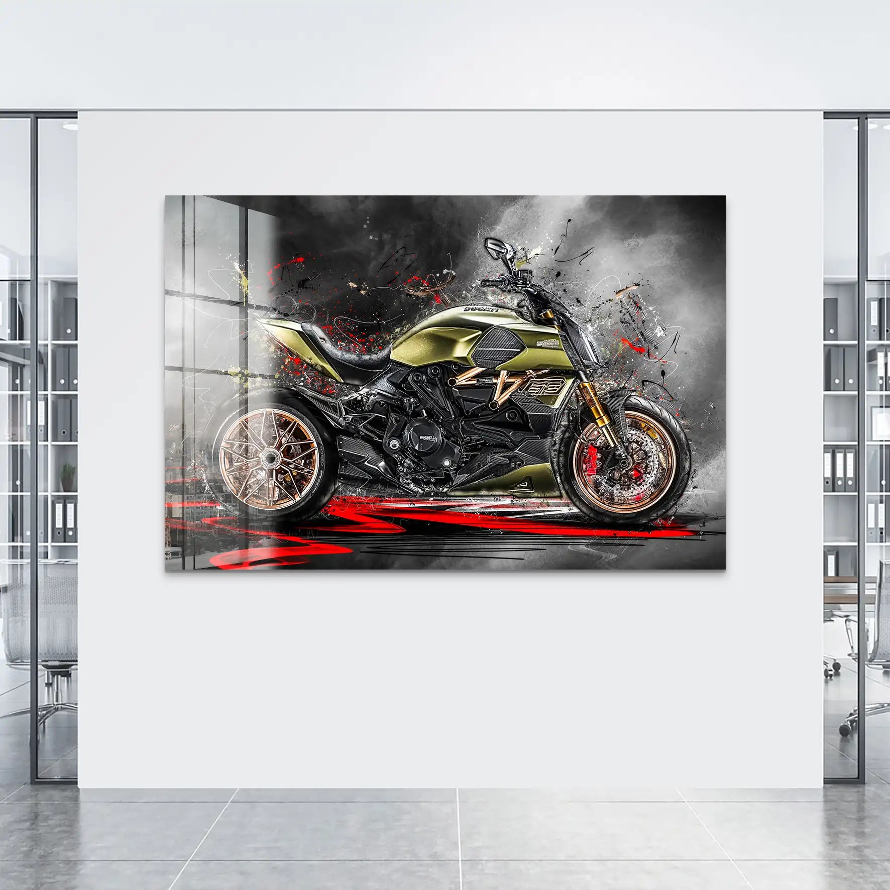 Ducati Diavel Lambo Acrylglas Bild INGALERIE