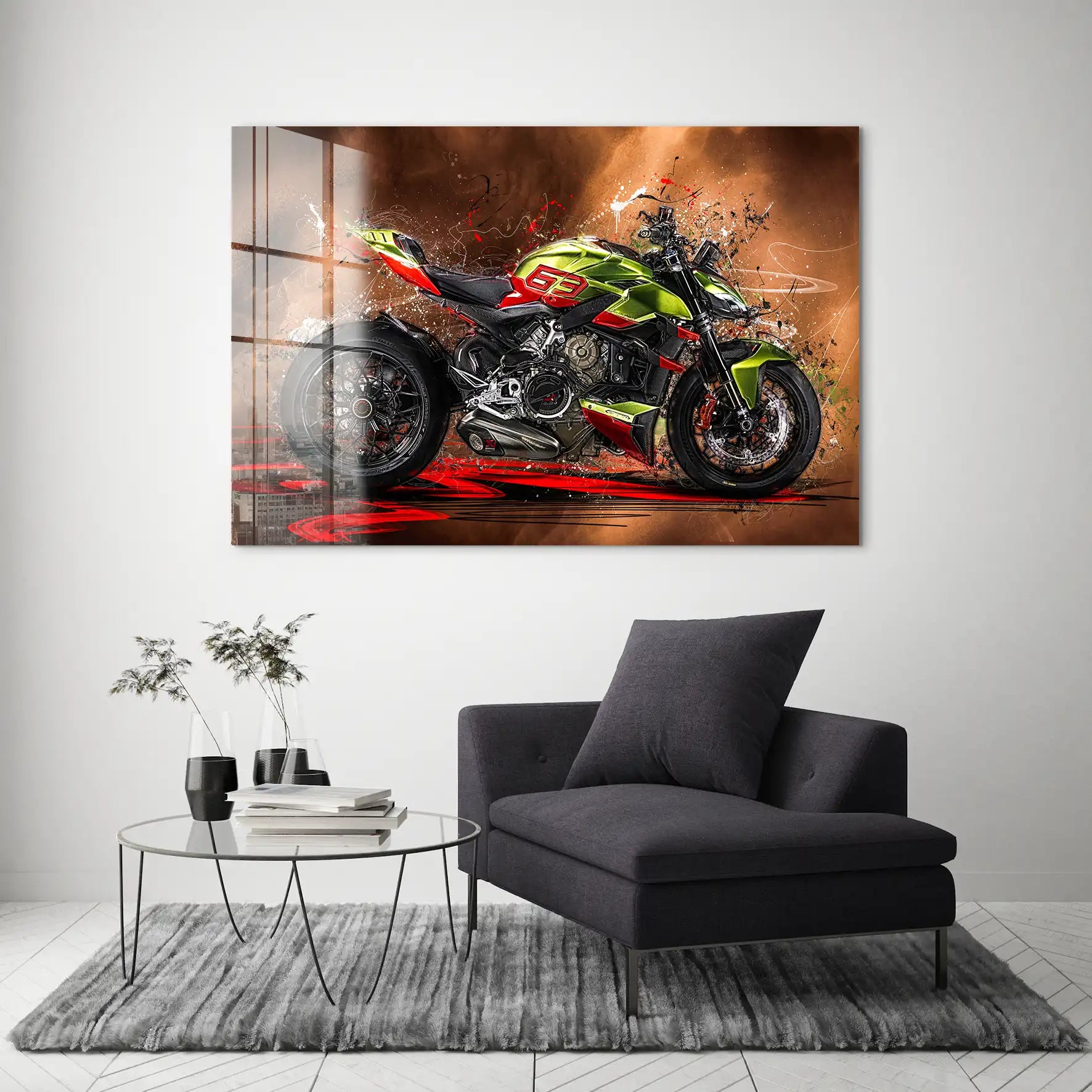 Ducati Streetfighter Lambo Acrylglas Bild INGALERIE