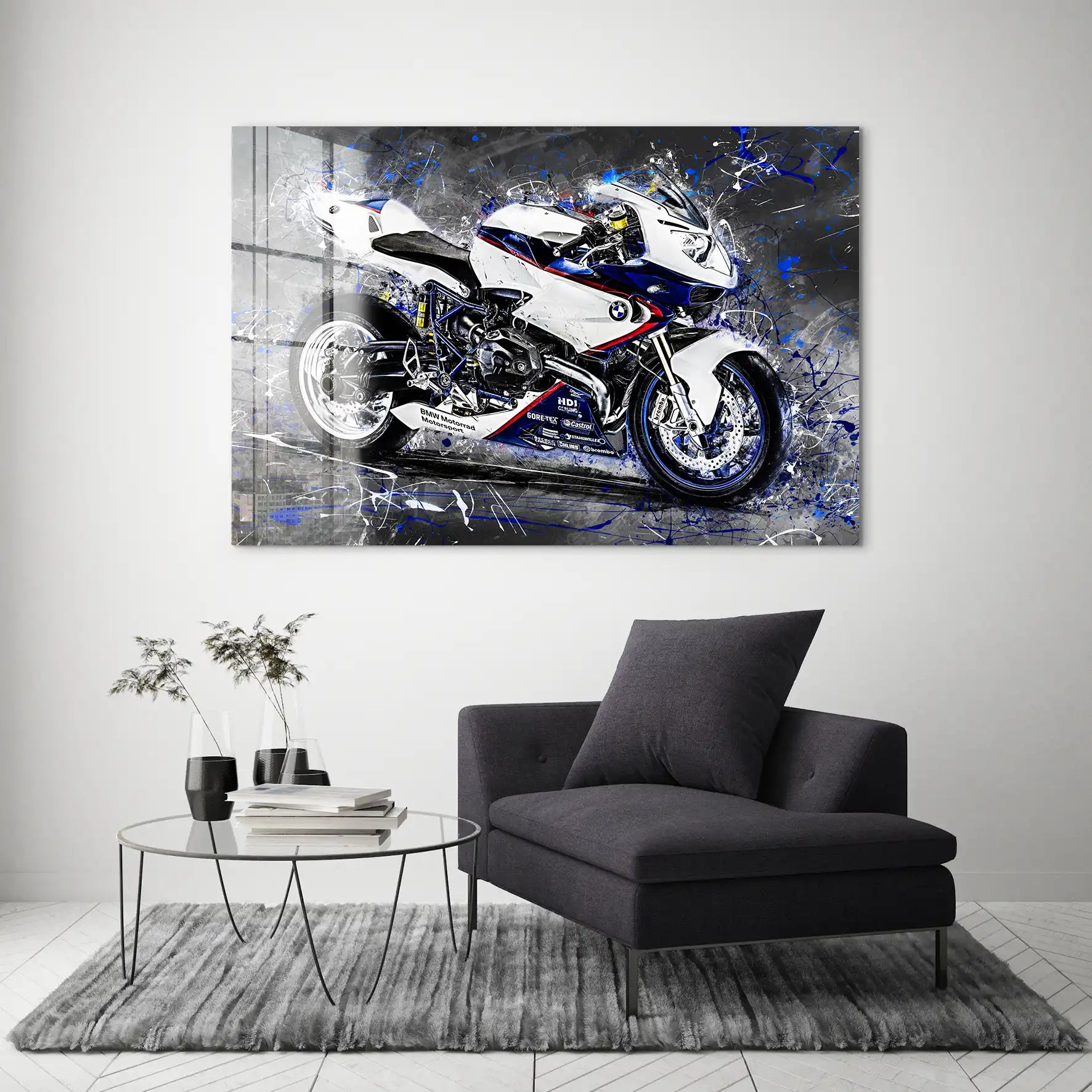 BMW HP2 Abstrakt Style Acrylglas Bild INGALERIE