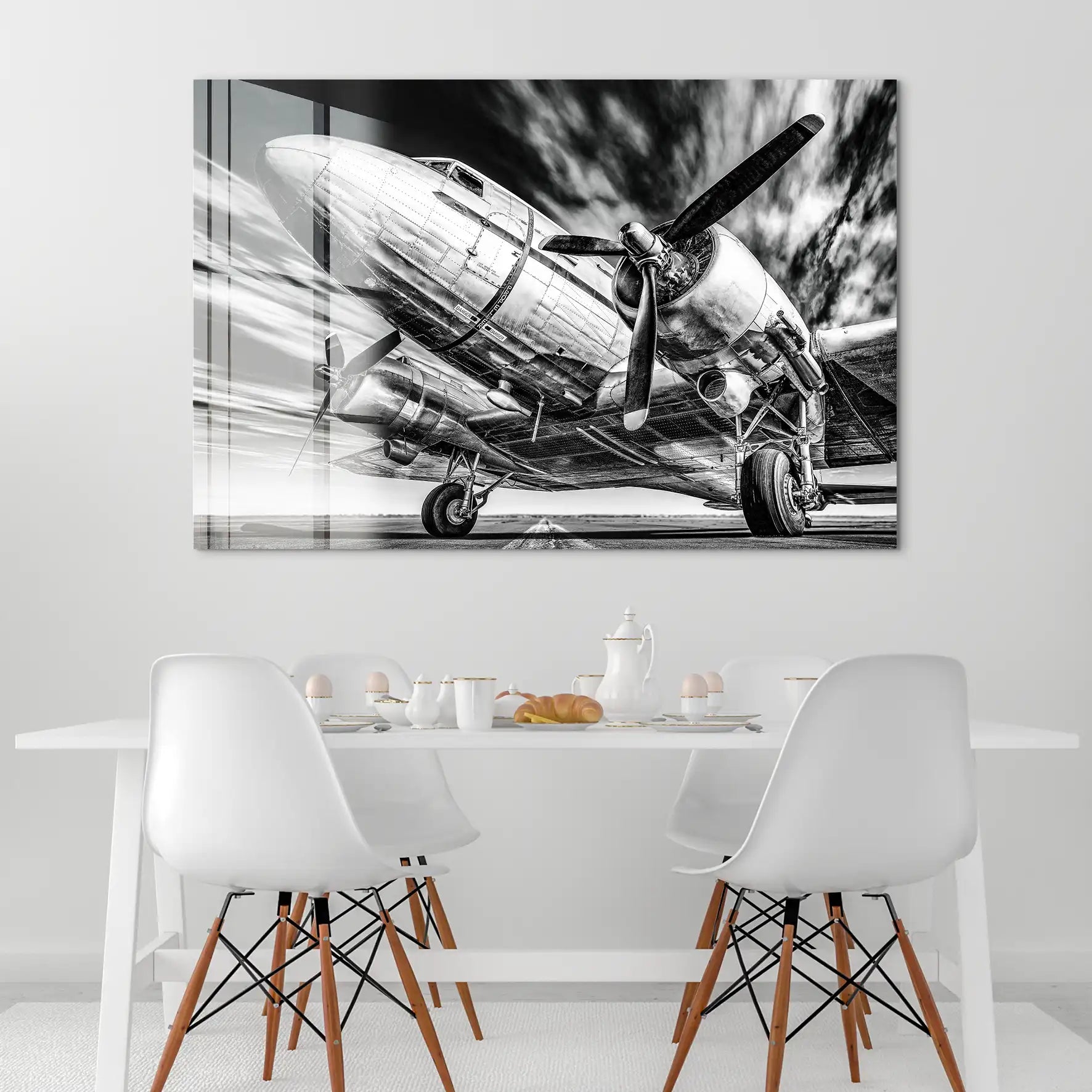 DC3 Old School Flugzeug Acrylglas Bild INGALERIE