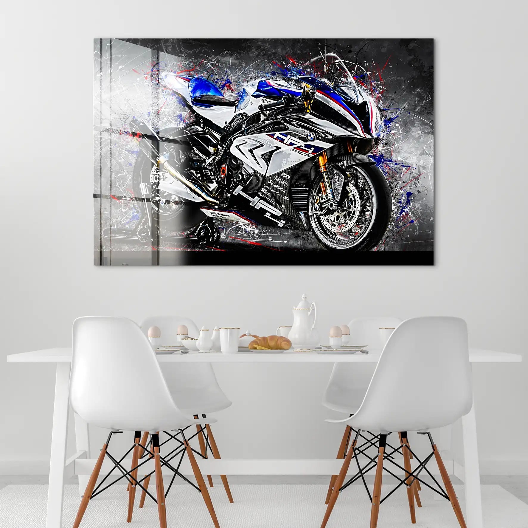 BMW HP4 Race Abstrakt Acrylglas Bild INGALERIE