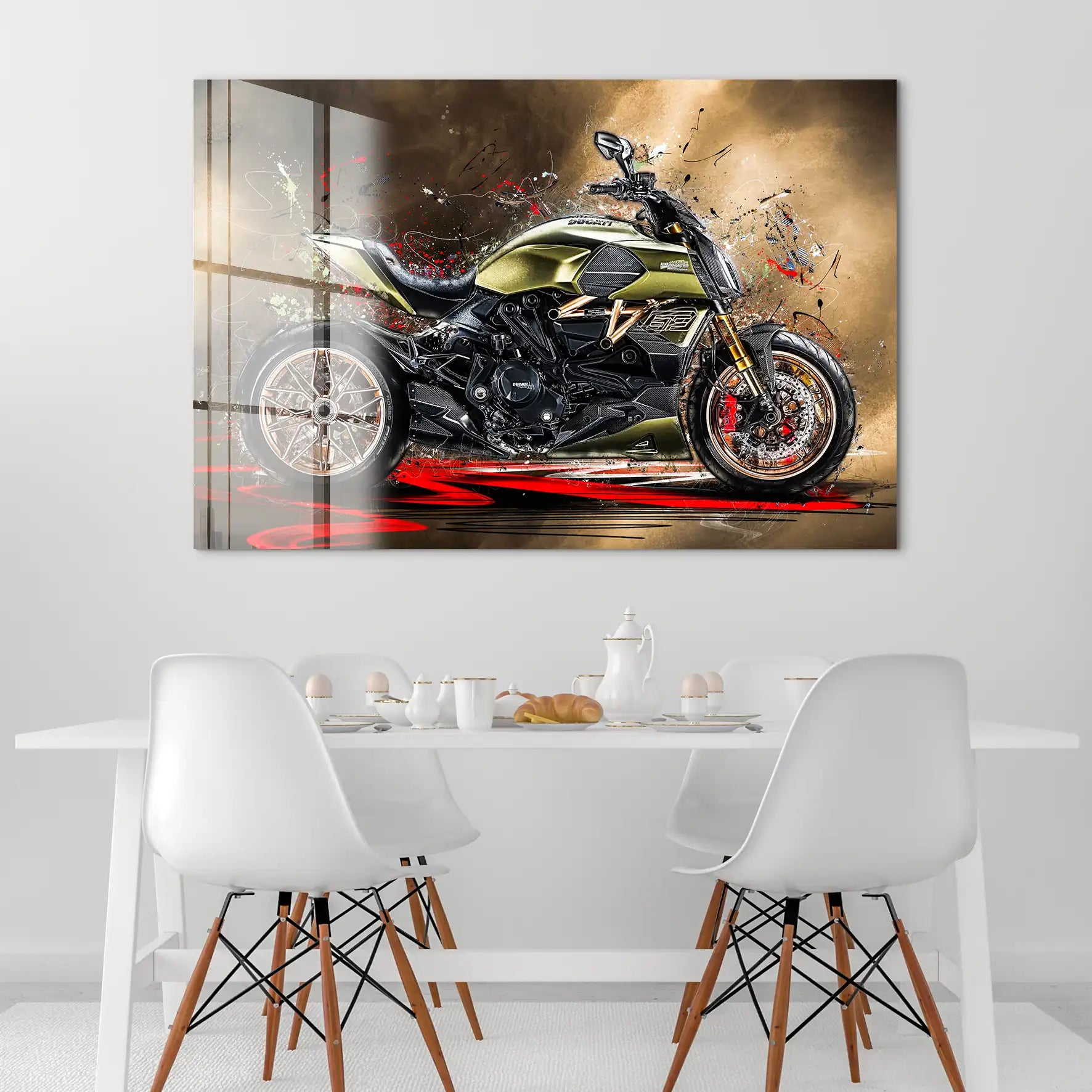 Ducati Diavel Lambo Retro Acrylglas Bild INGALERIE