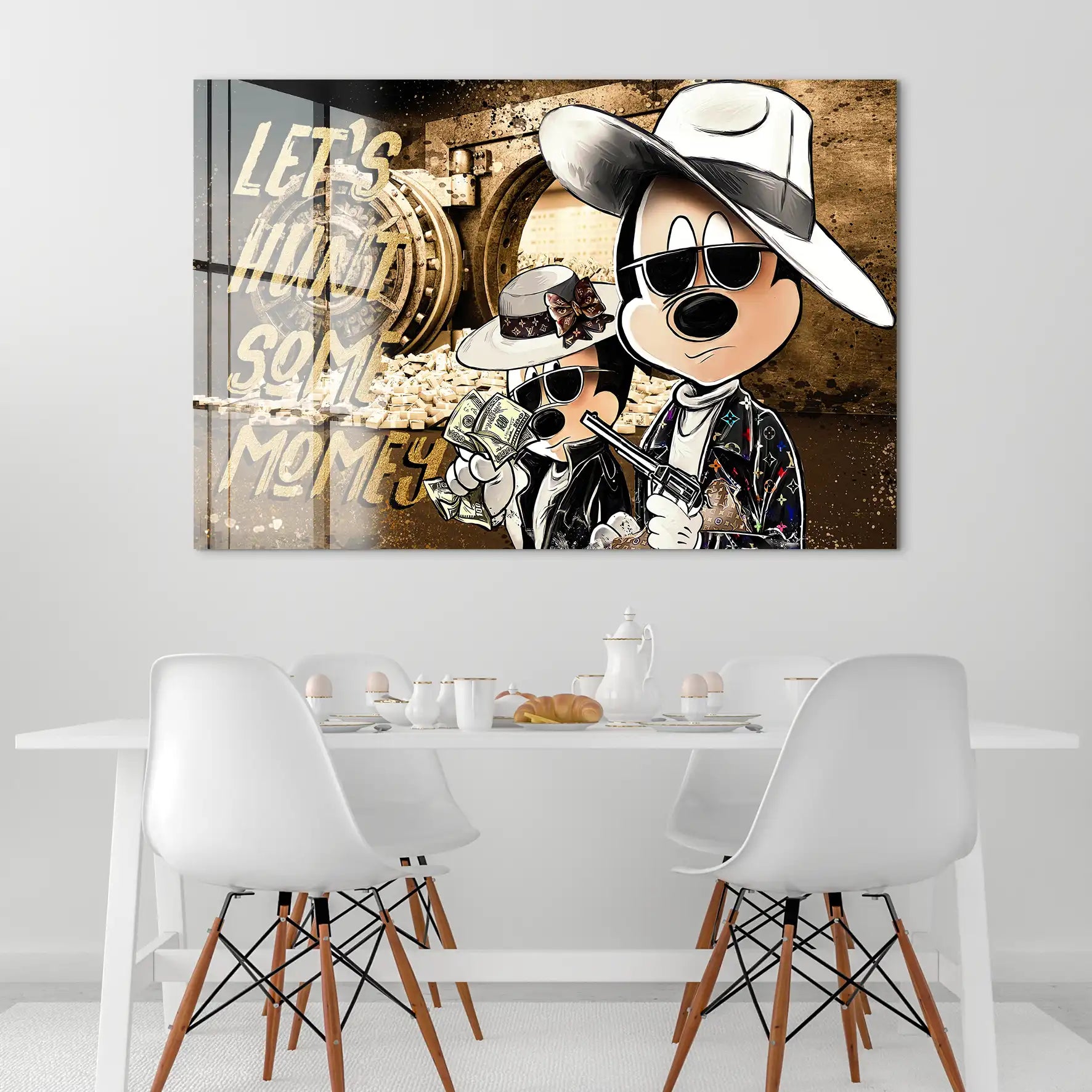 Micky & Minnie Lets Hunt Acrylglas Bild INGALERIE