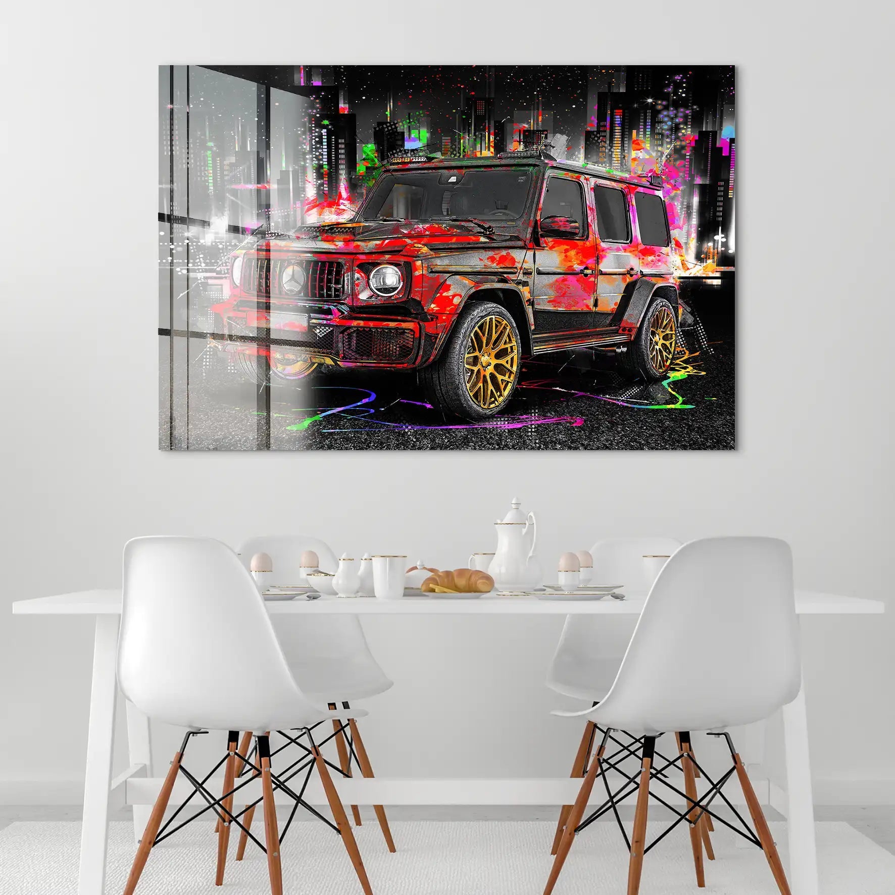 Mercedes G63 Abstrakt Color Acrylglas Bild INGALERIE