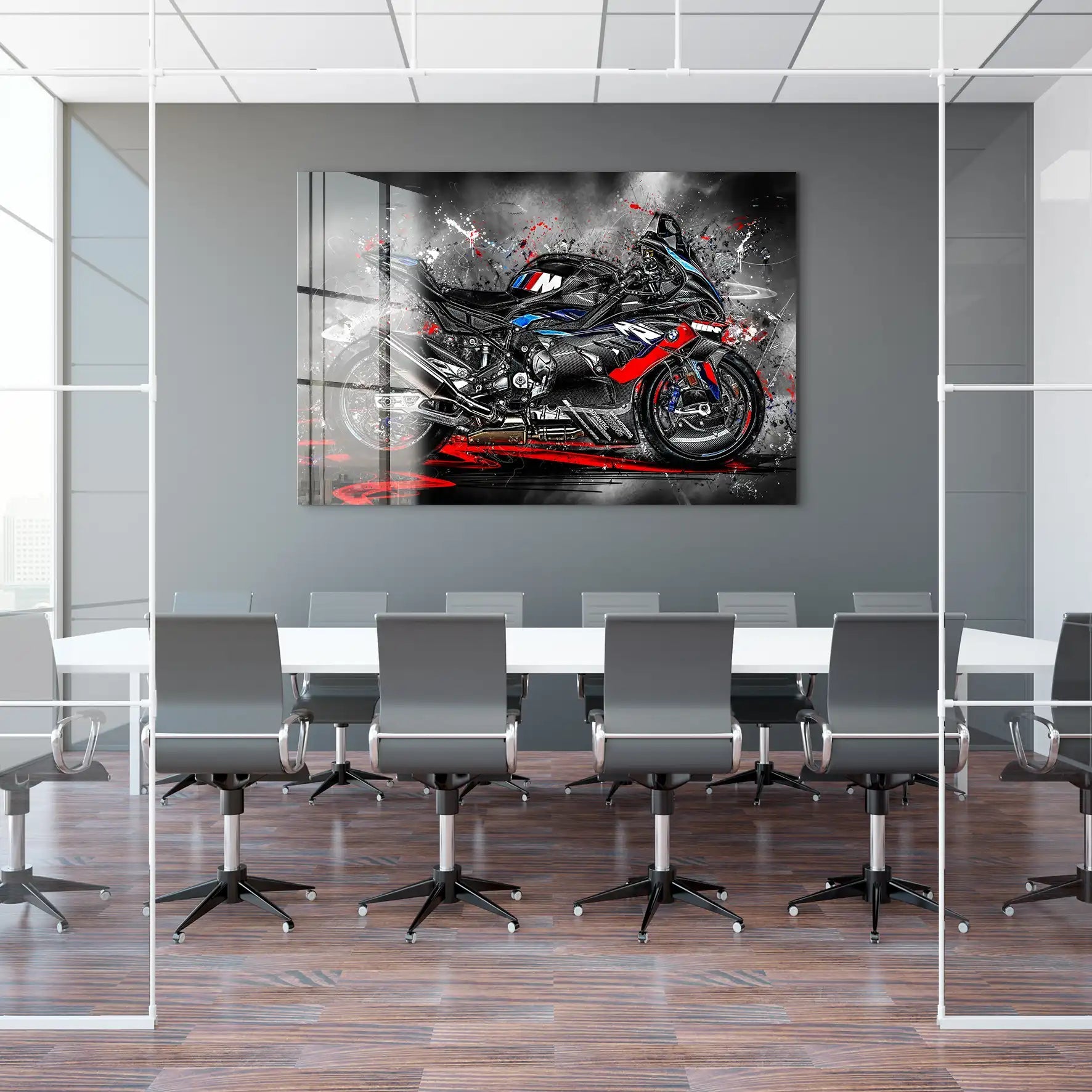 BMW M1000RR Black Acrylglas Bild INGALERIE