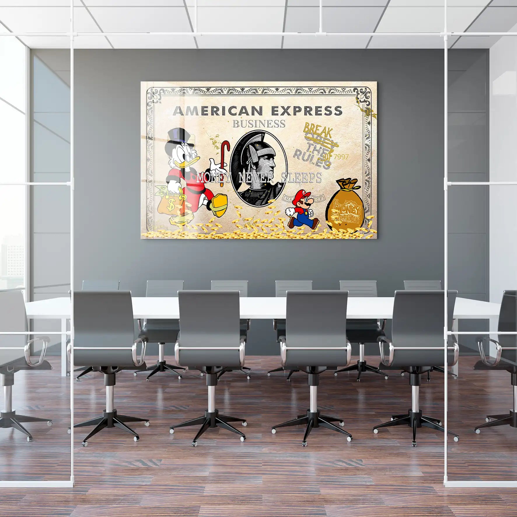 Dagobert Retro Amex Acrylglas Bild INGALERIE