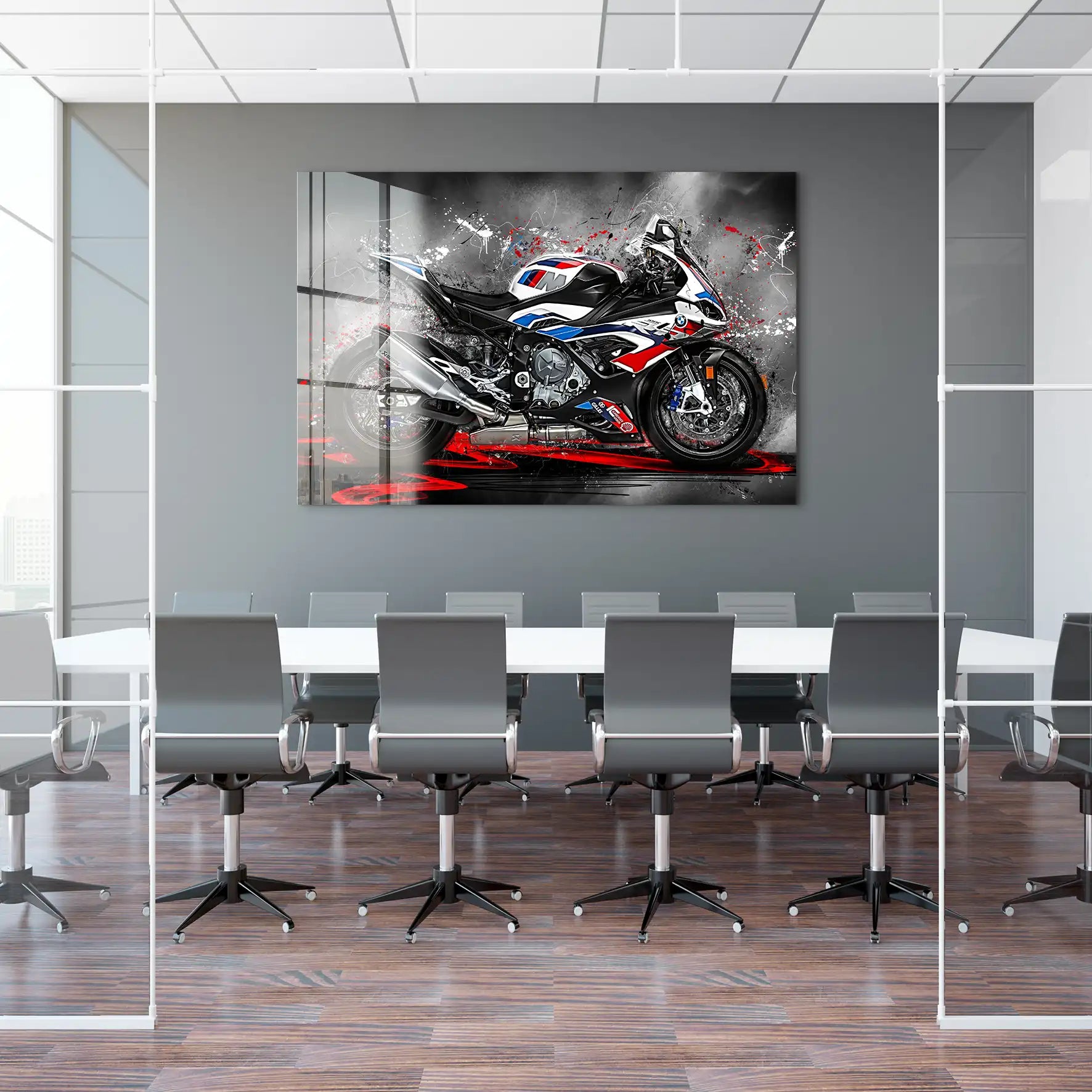 BMW M1000RR Abstrakt Acrylglas Bild INGALERIE