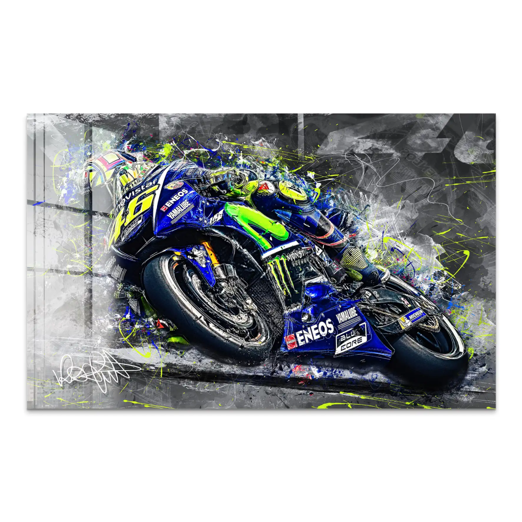 Yamaha Rossi Style Acrylglas Bild INGALERIE