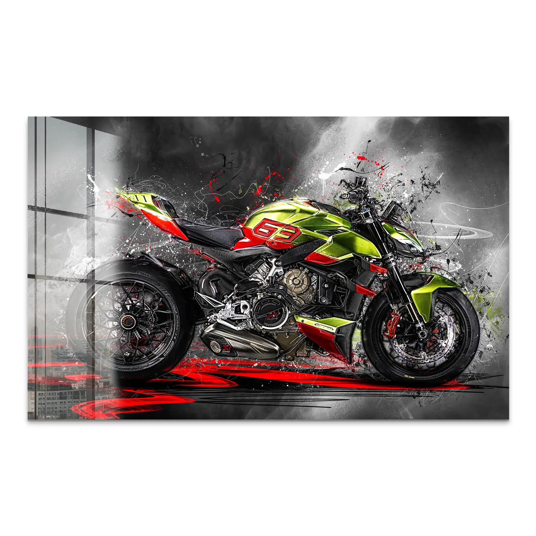 Ducati Streetfighter Lambo Style Acrylglas Bild INGALERIE