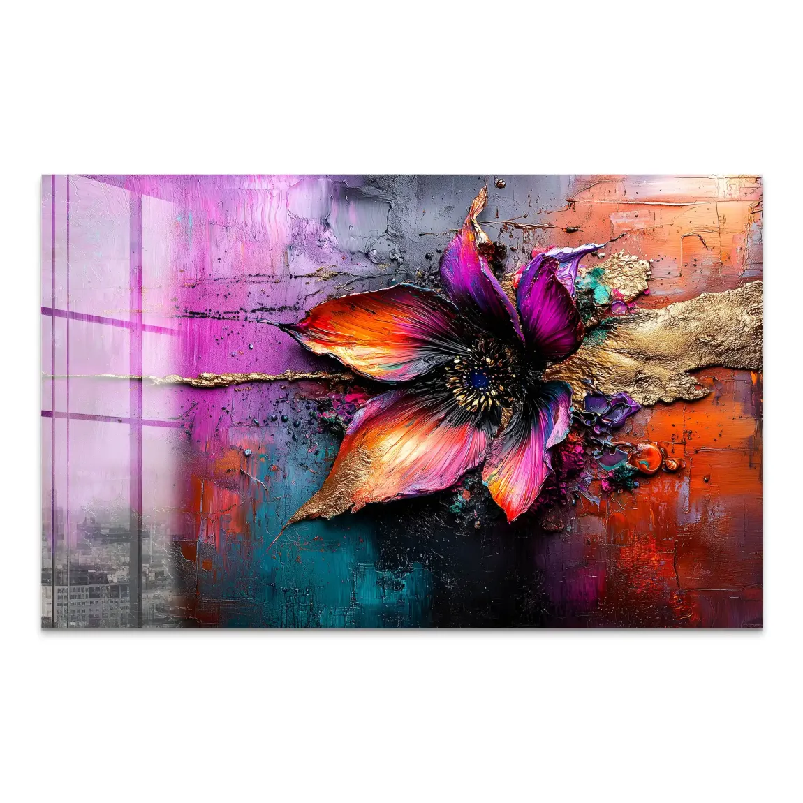 Feuerblüte der Elemente Acrylglas Bild INGALERIE