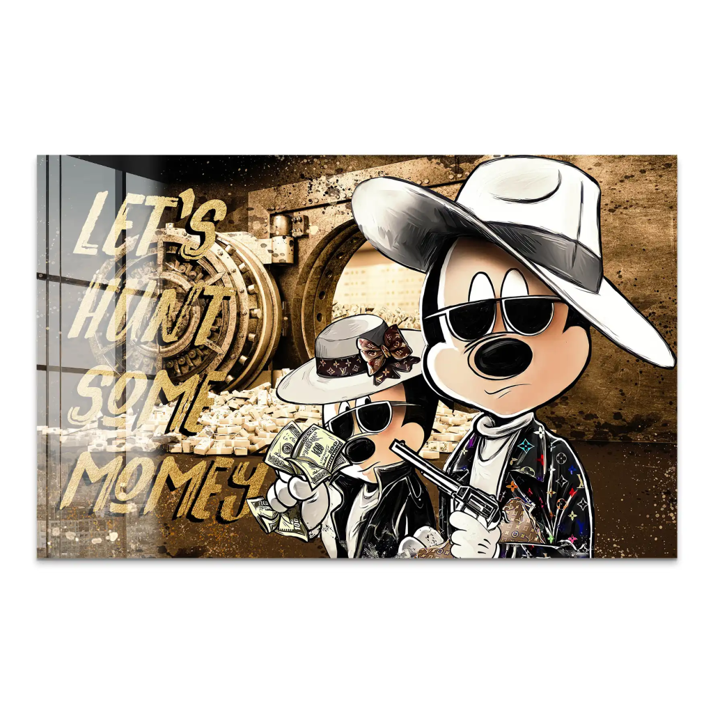 Micky & Minnie Lets Hunt Acrylglas Bild INGALERIE