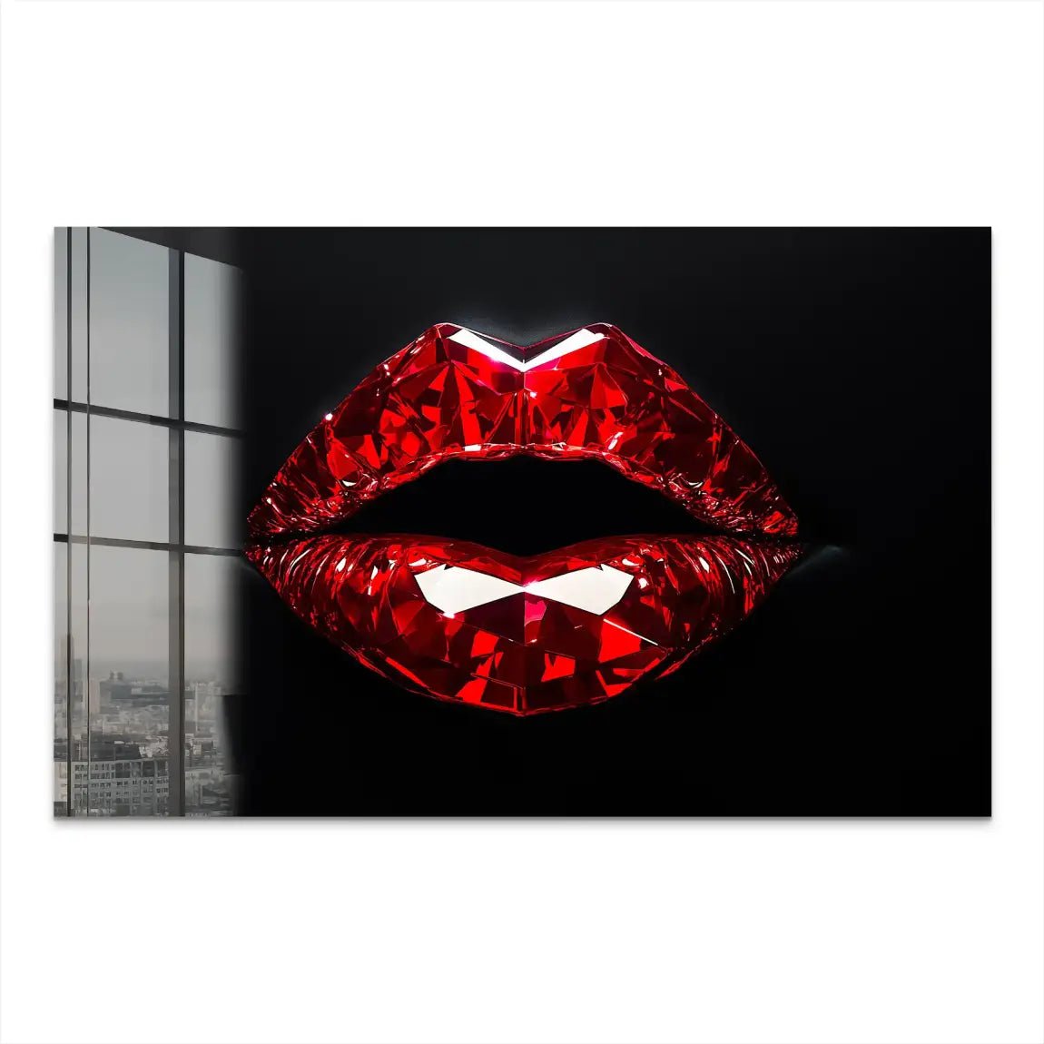 Red Glas Lips Acrylglas Bild INGALERIE