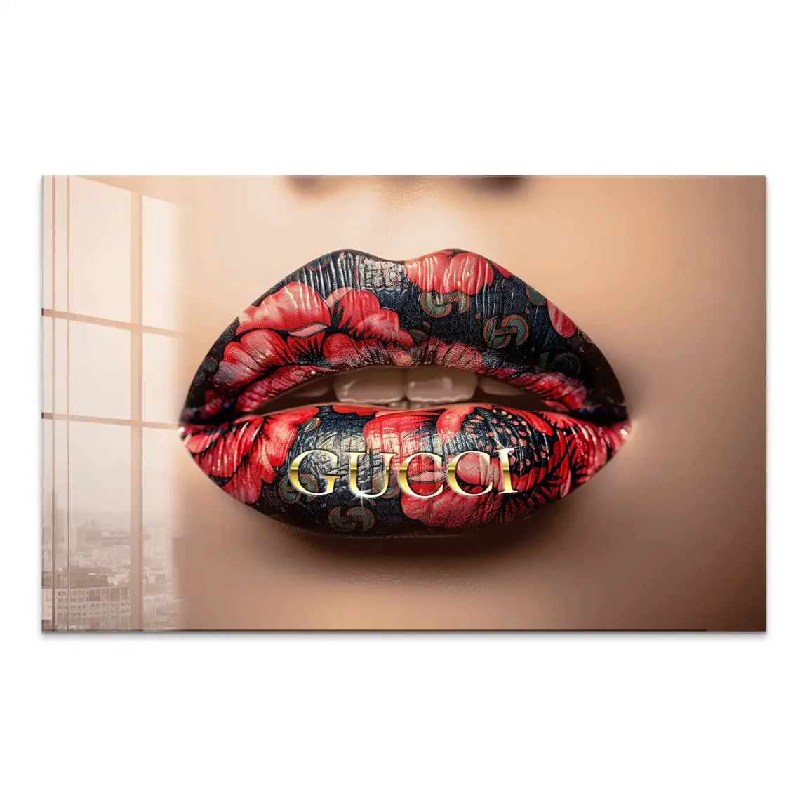 Gucci Lips Acrylglas Bild INGALERIE