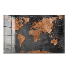 Weltkarte Retro Style Acrylglas Bild