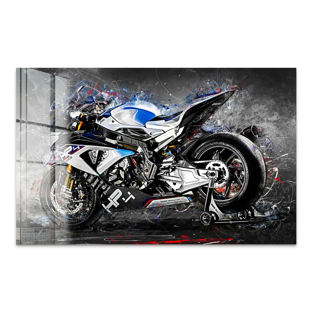 BMW HP4 Race Abstrakt Kunst Acrylglas Bild INGALERIE