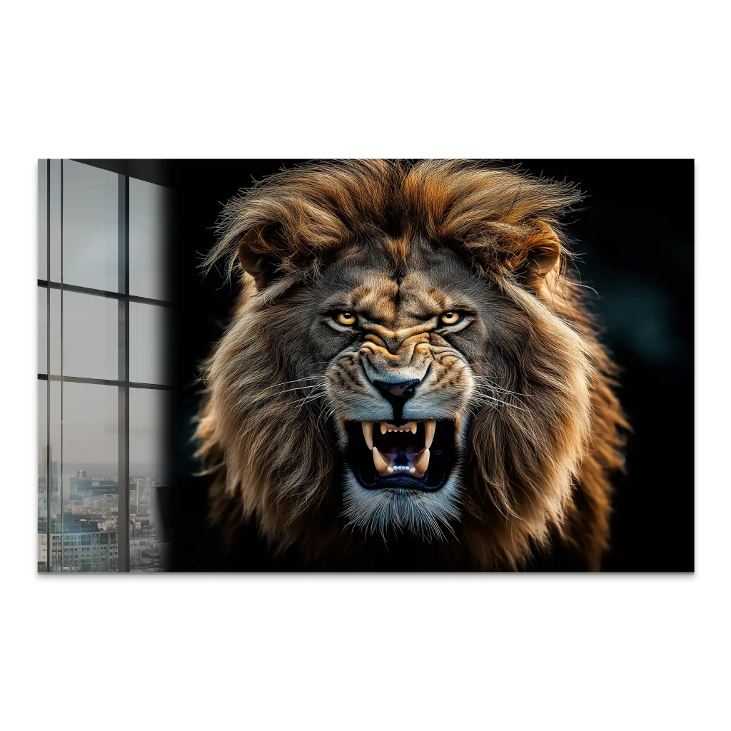 Angry Lion Acrylglas Bild INGALERIE