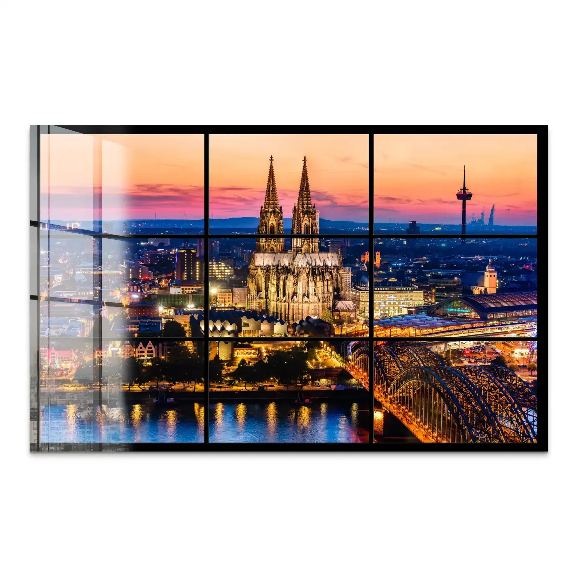 Köln Skyline View Acrylglas Bild