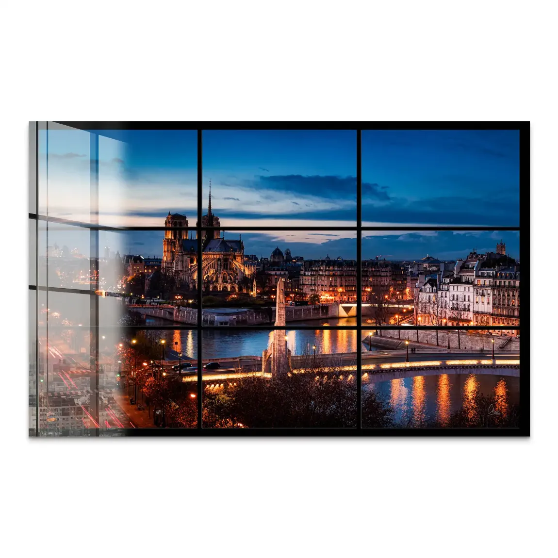 Twilight over Paris Acrylglas Bild