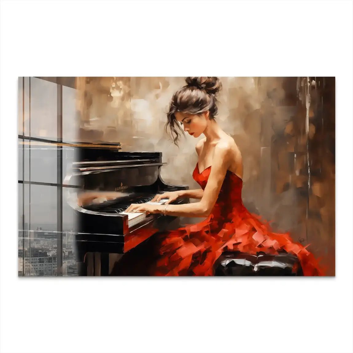 Beautyful Piano Player Acrylglas Bild INGALERIE