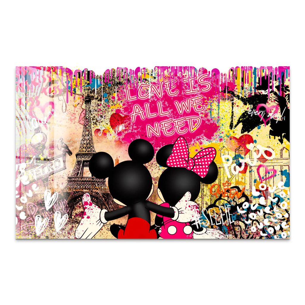 Micky & Minnie Love Acrylglas Bild INGALERIE