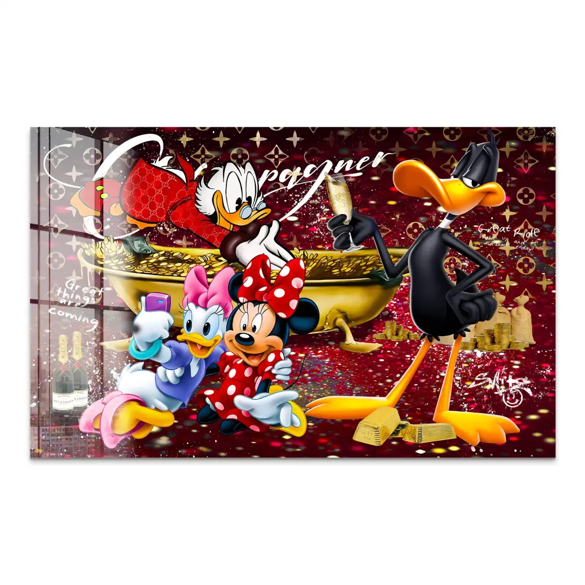 Luxury Duck Party Acrylglas Bild