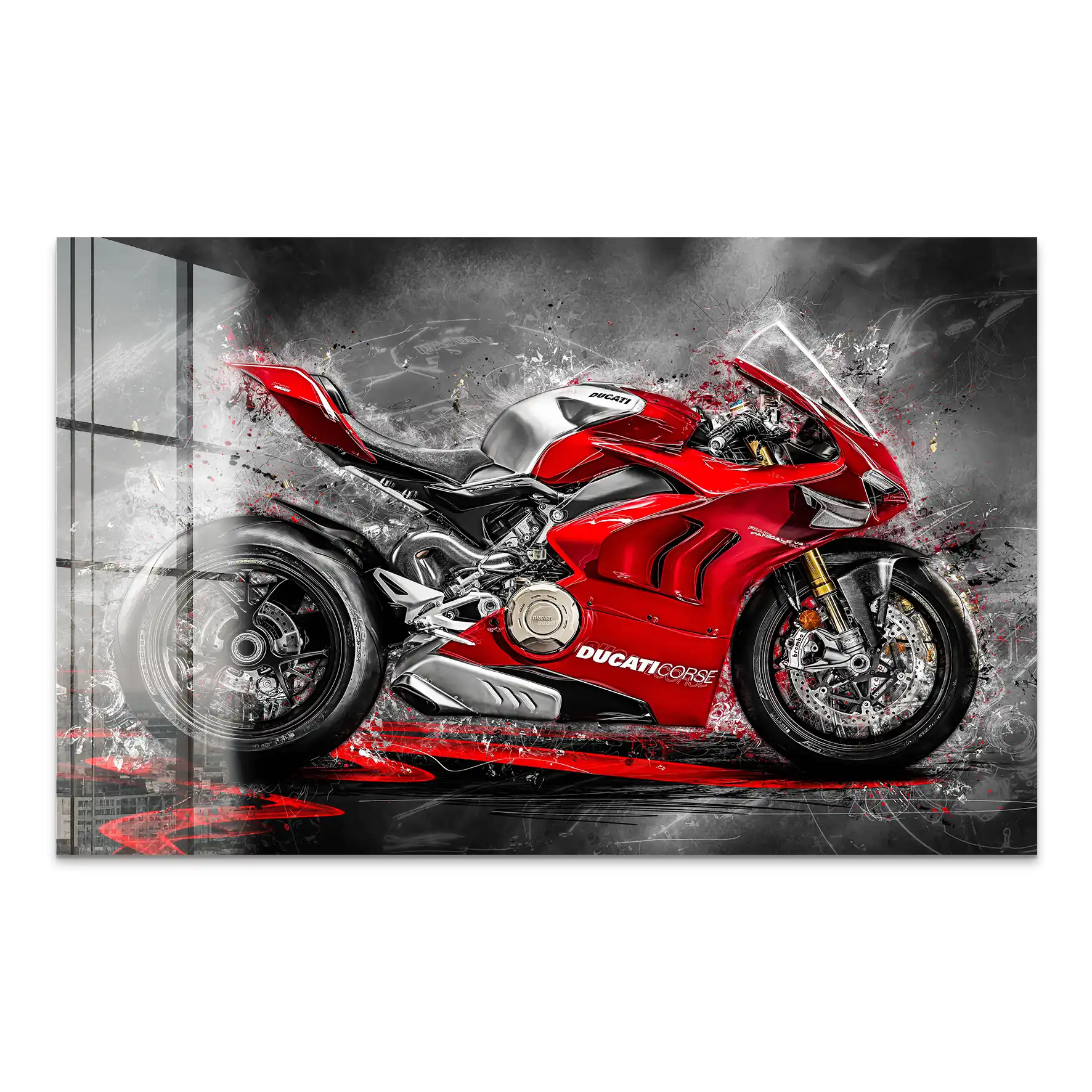 Ducati Panigale Corse Acrylglas Bild INGALERIE