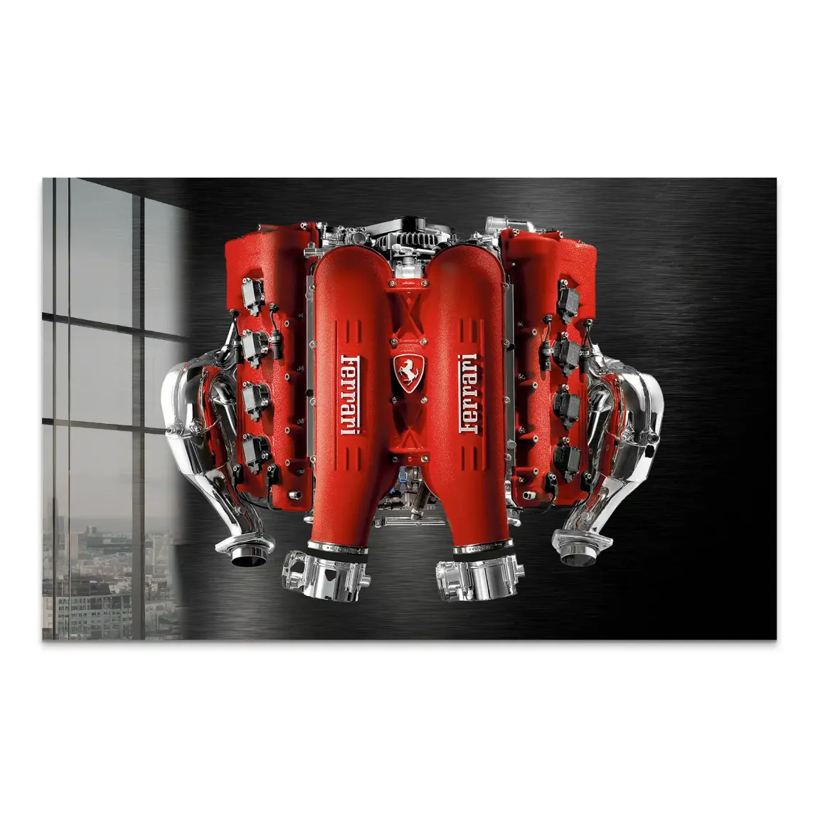 Ferrari V8 Motor Acrylglas Bild