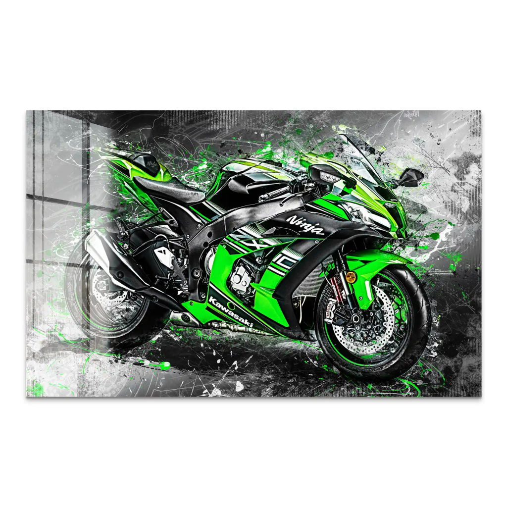 Kawasaki ZX10 Abstrakt Acrylglas Bild INGALERIE