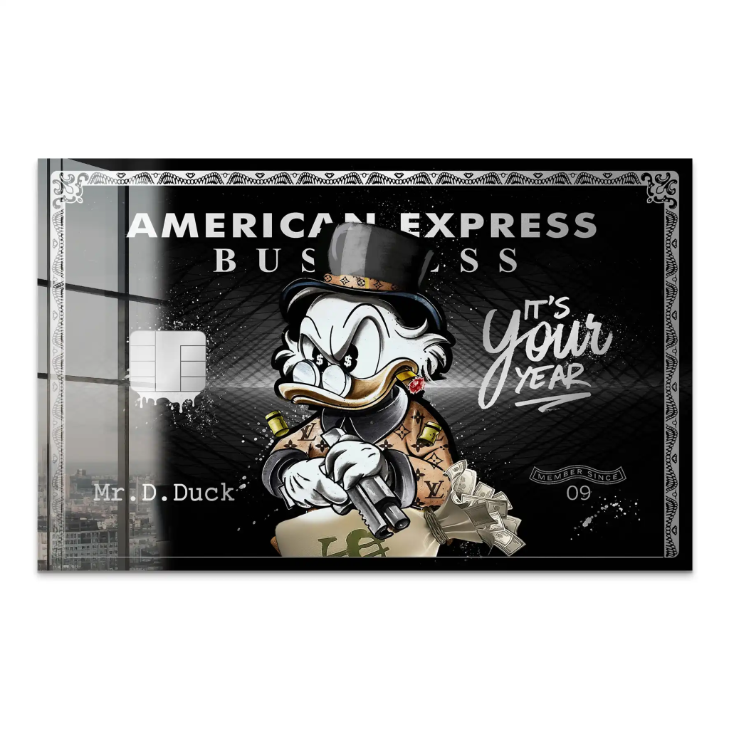 Dagobert Amex Business Silver Edition Acrylglas Bild INGALERIE