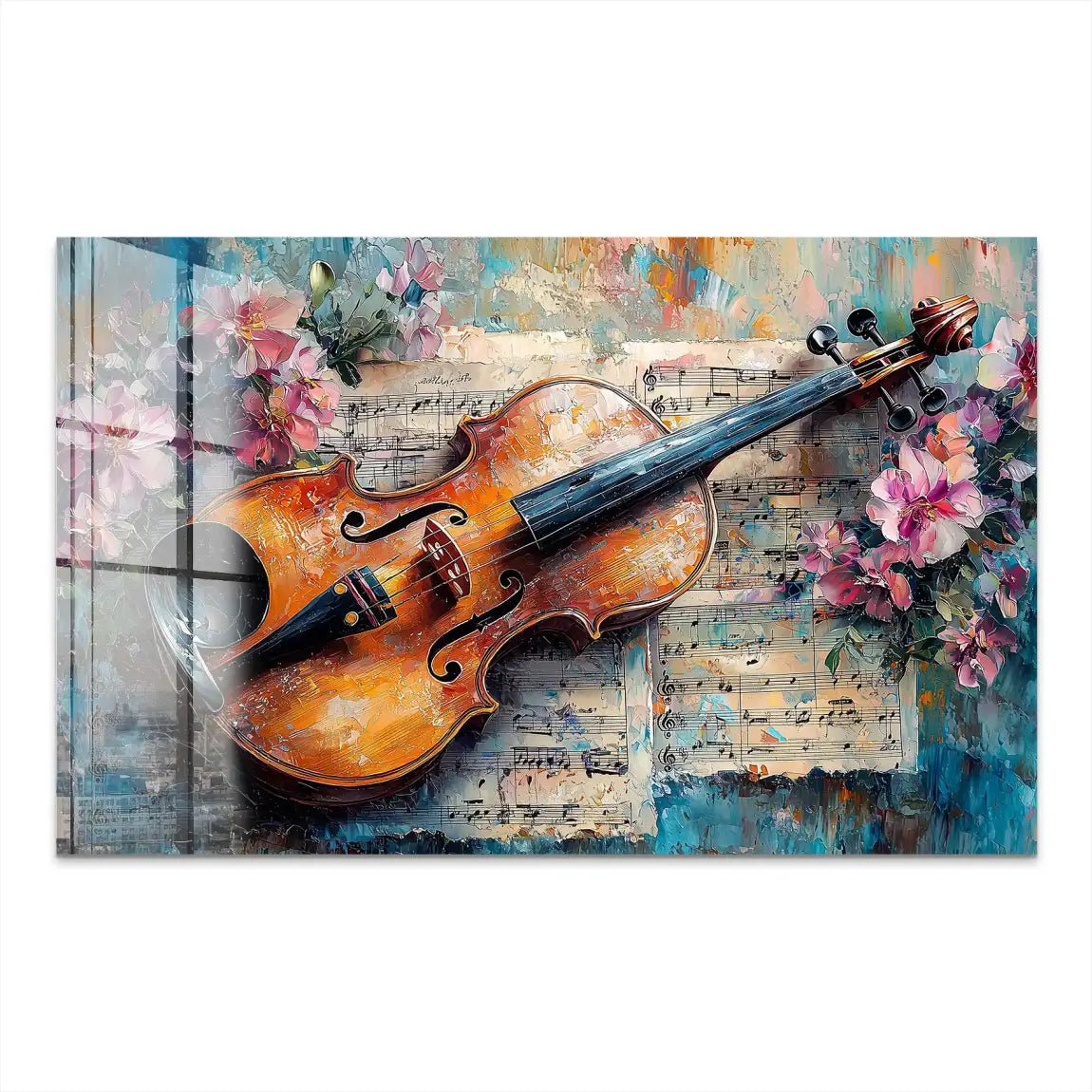 Violine Abstrakt Nr.2 Acrylglas Bild INGALERIE