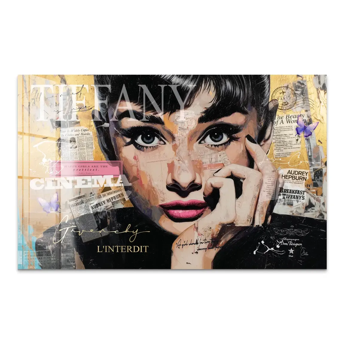 Audrey Pop Art Acrylglas Bild