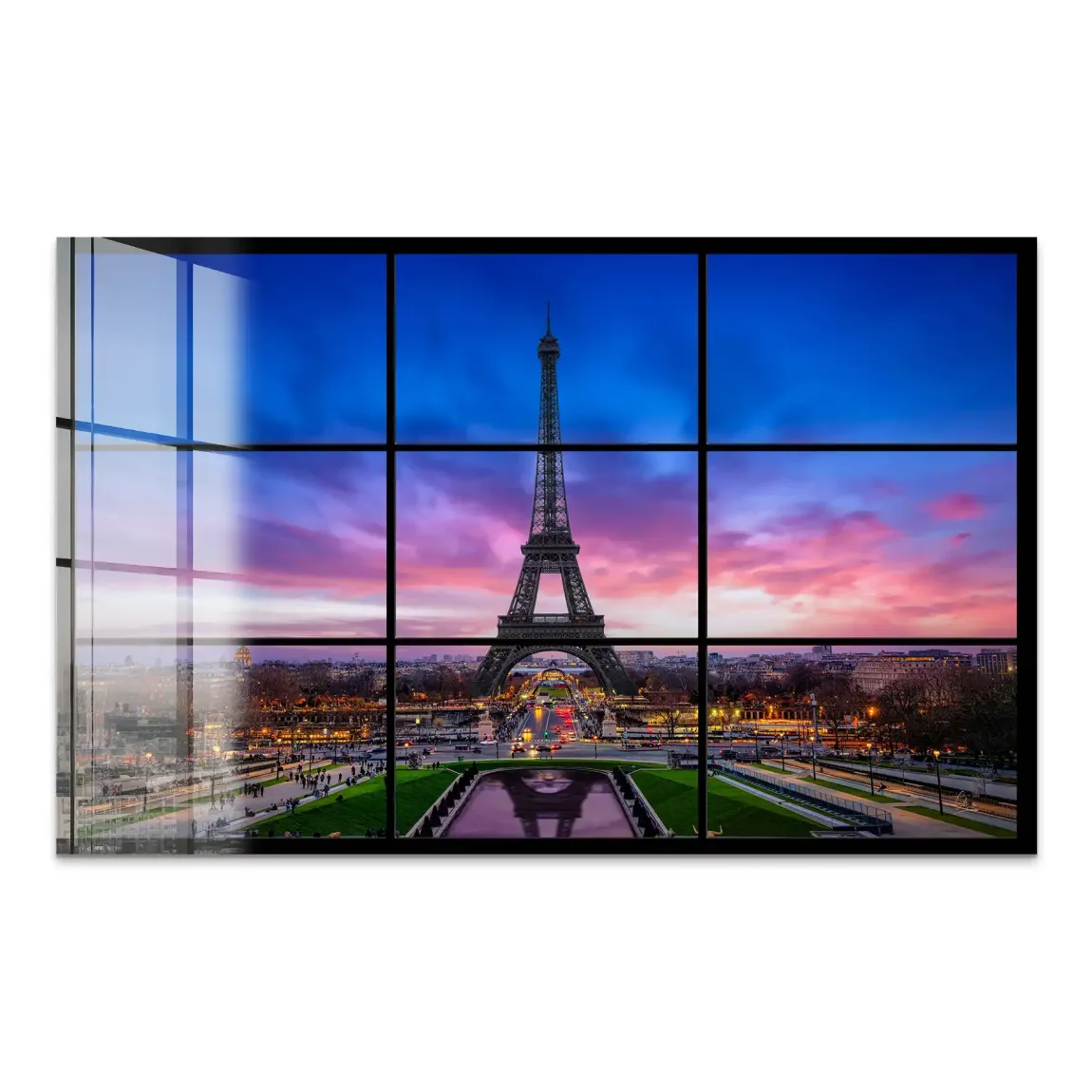 Evening Glow Paris Acrylglas Bild