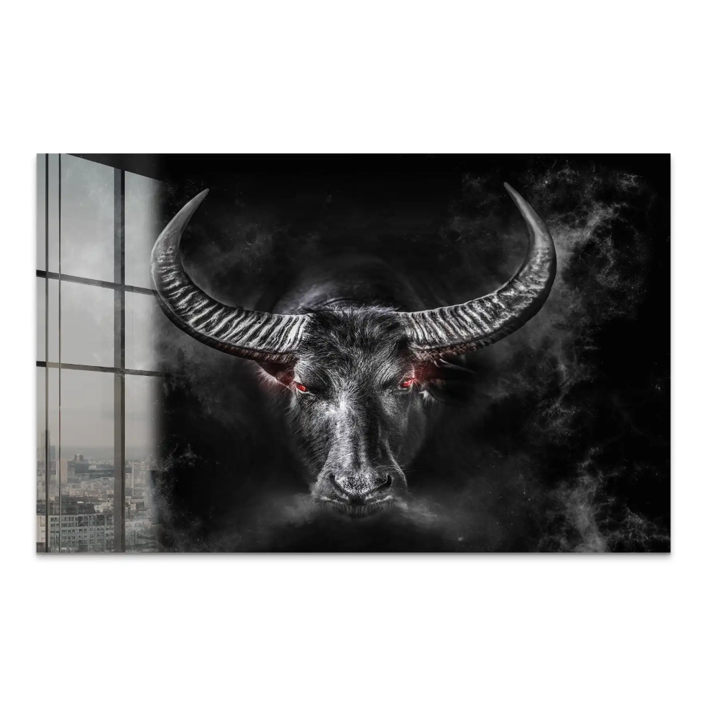 Stier Black Style Acrylglas Bild INGALERIE