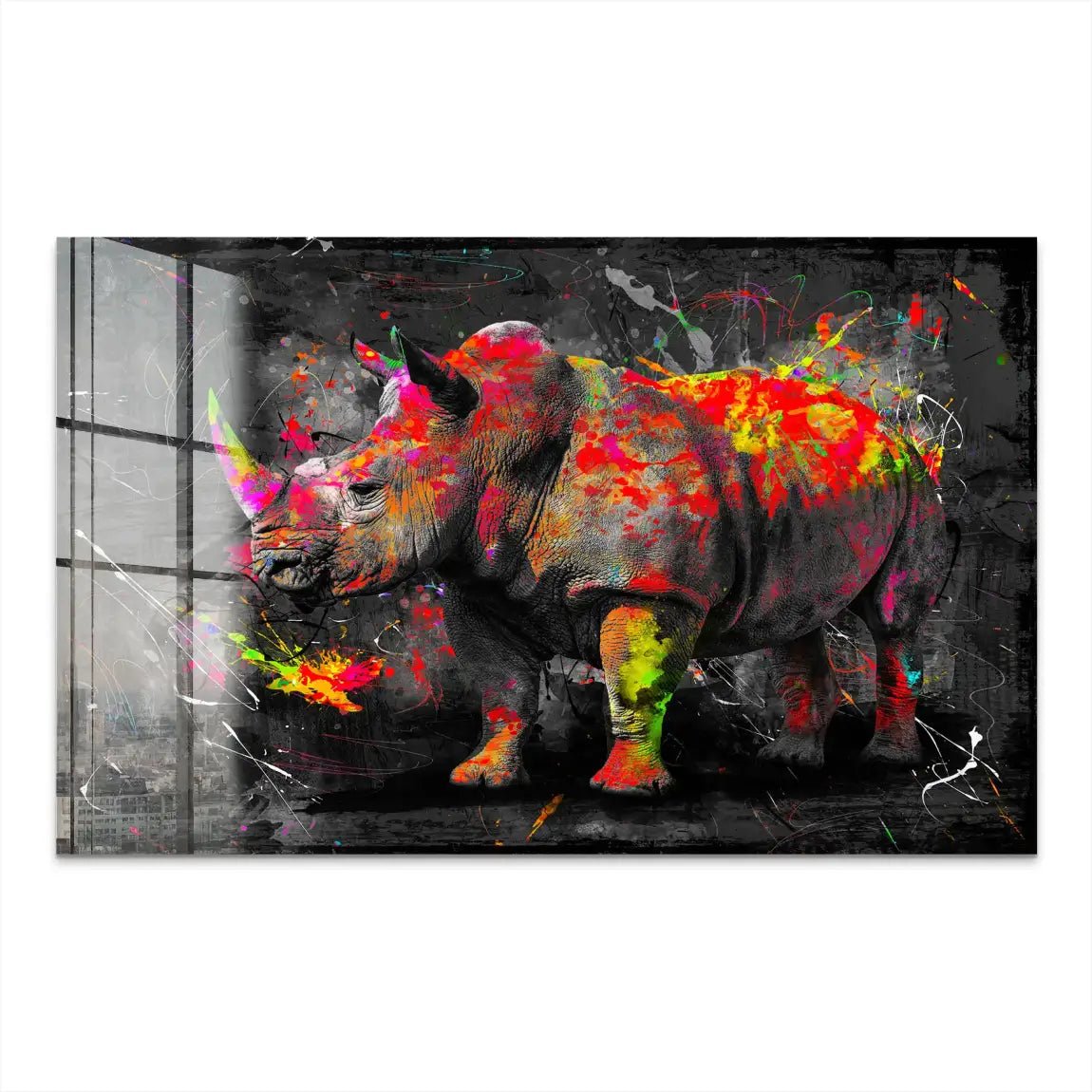 Nashorn Abstrakt Nr.3 Acrylglas Bild INGALERIE