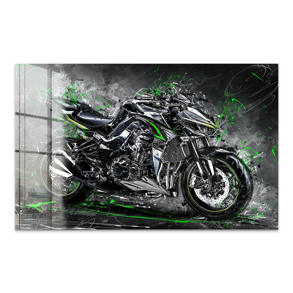 Kawasaki Z1000 Abstrakt Acrylglas Bild INGALERIE