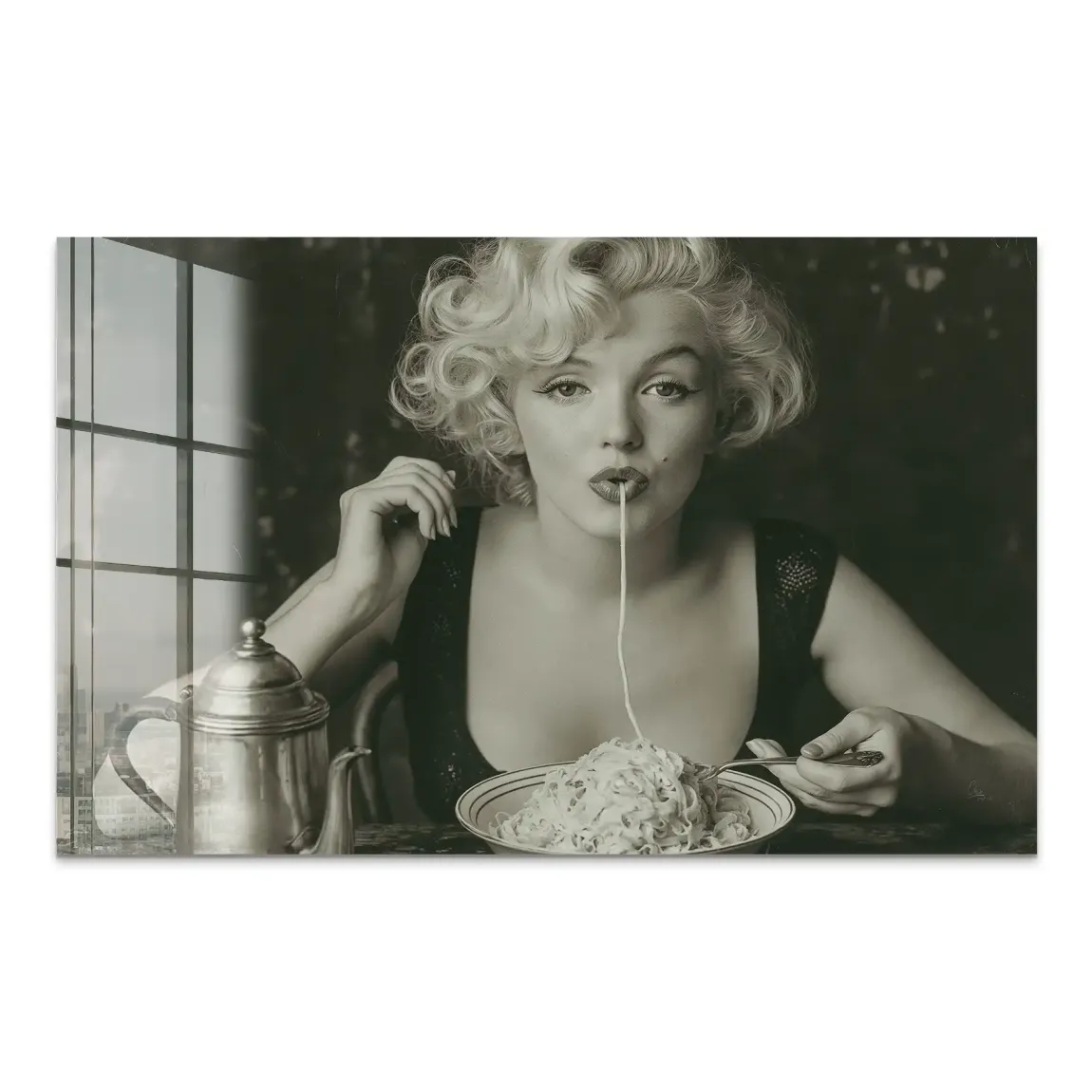 Marilyn Pasta Acrylglasbild
