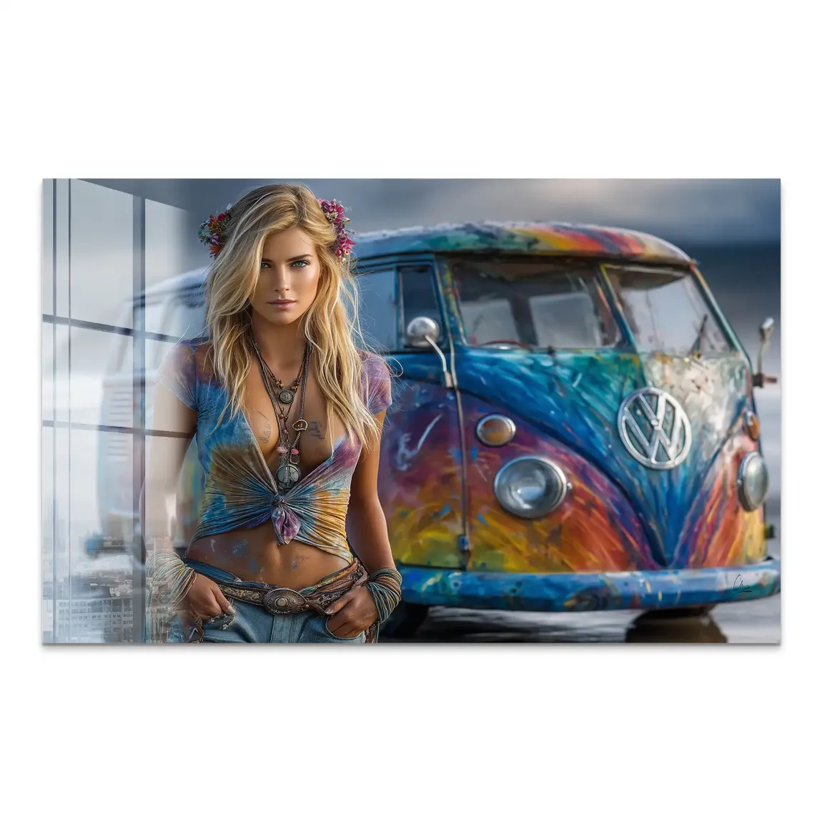 VW Bulli Beauty Acrylglas Bild