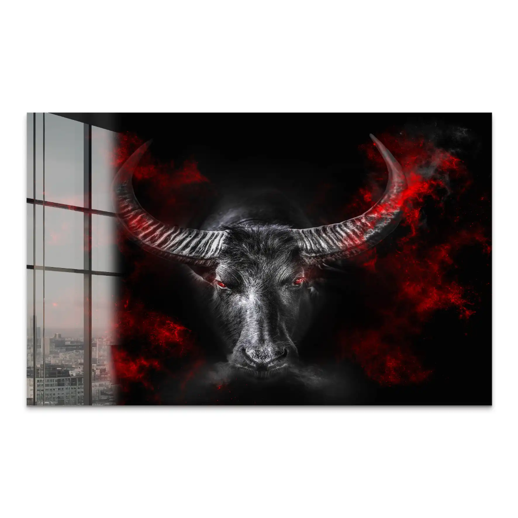 Stier Devil Style Acrylglas Bild INGALERIE