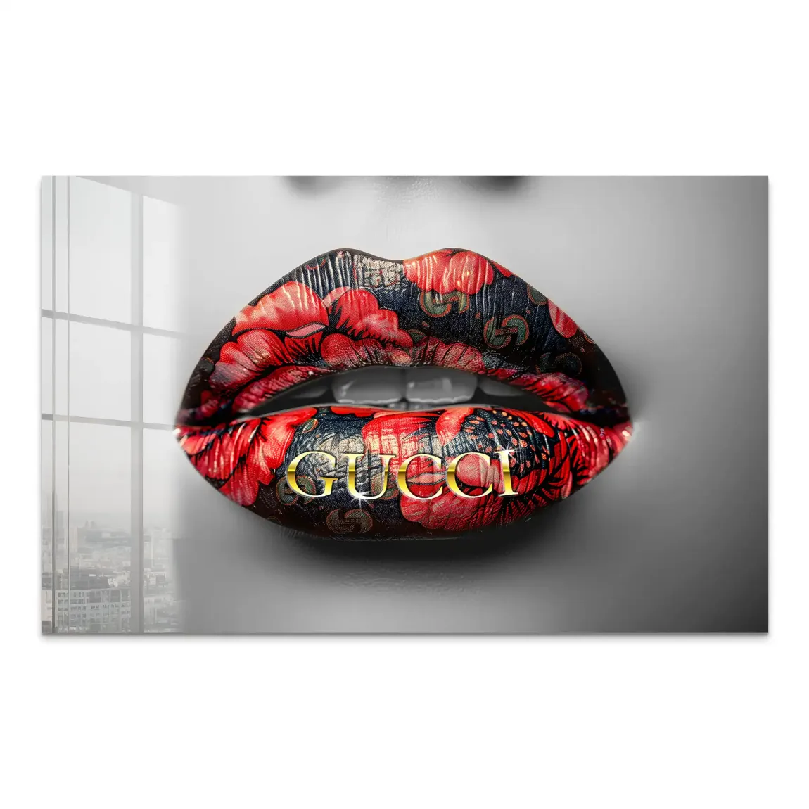 Gucci Lips Nr.2 Acrylglas Bild INGALERIE
