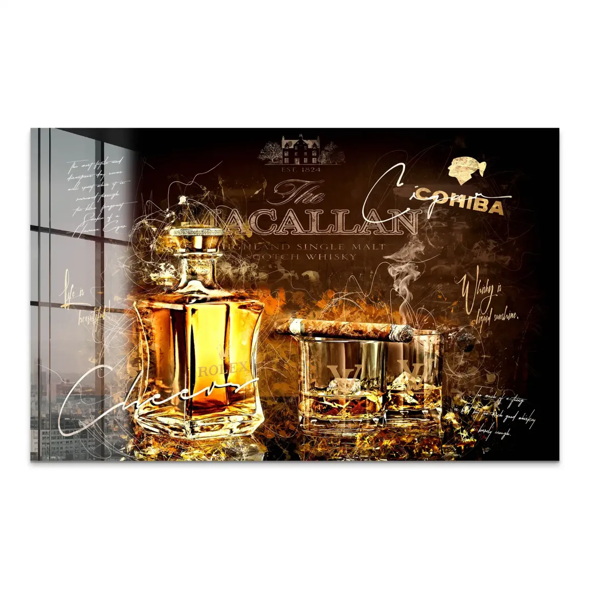 Whisky Lounge Art Acrylglas Bild INGALERIE