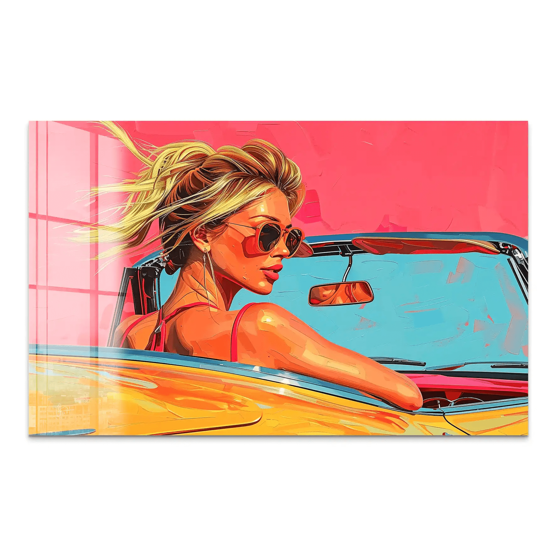 Roadtrip USA Pop Art Acrylglas Bild INGALERIE