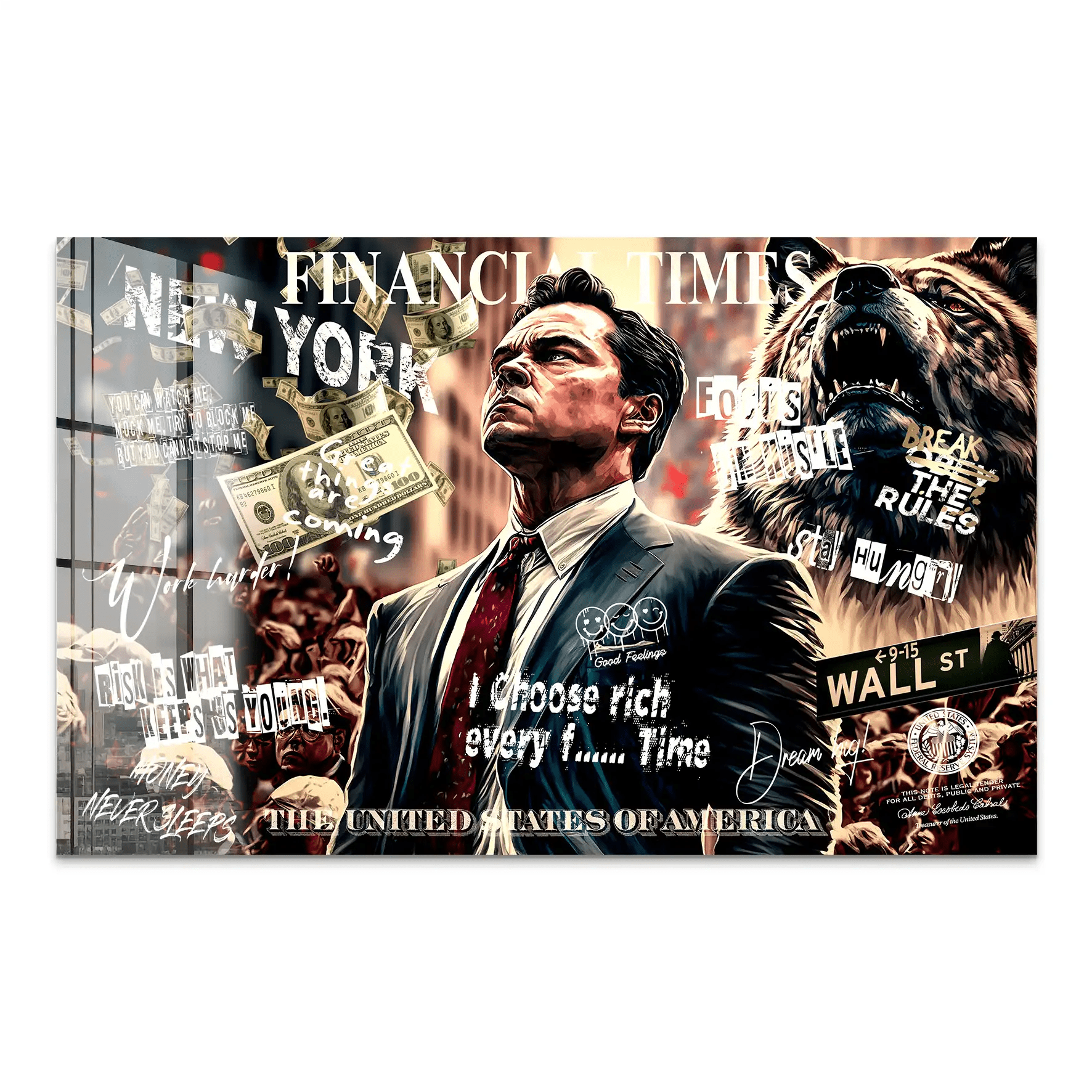 Wolf of Wallstreet Acrylglas Bild INGALERIE