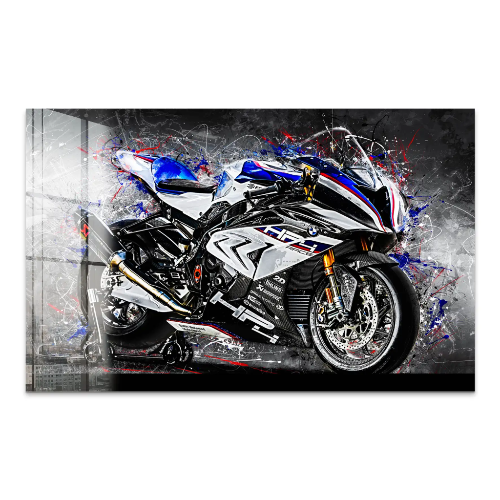 BMW HP4 Race Abstrakt Acrylglas Bild INGALERIE