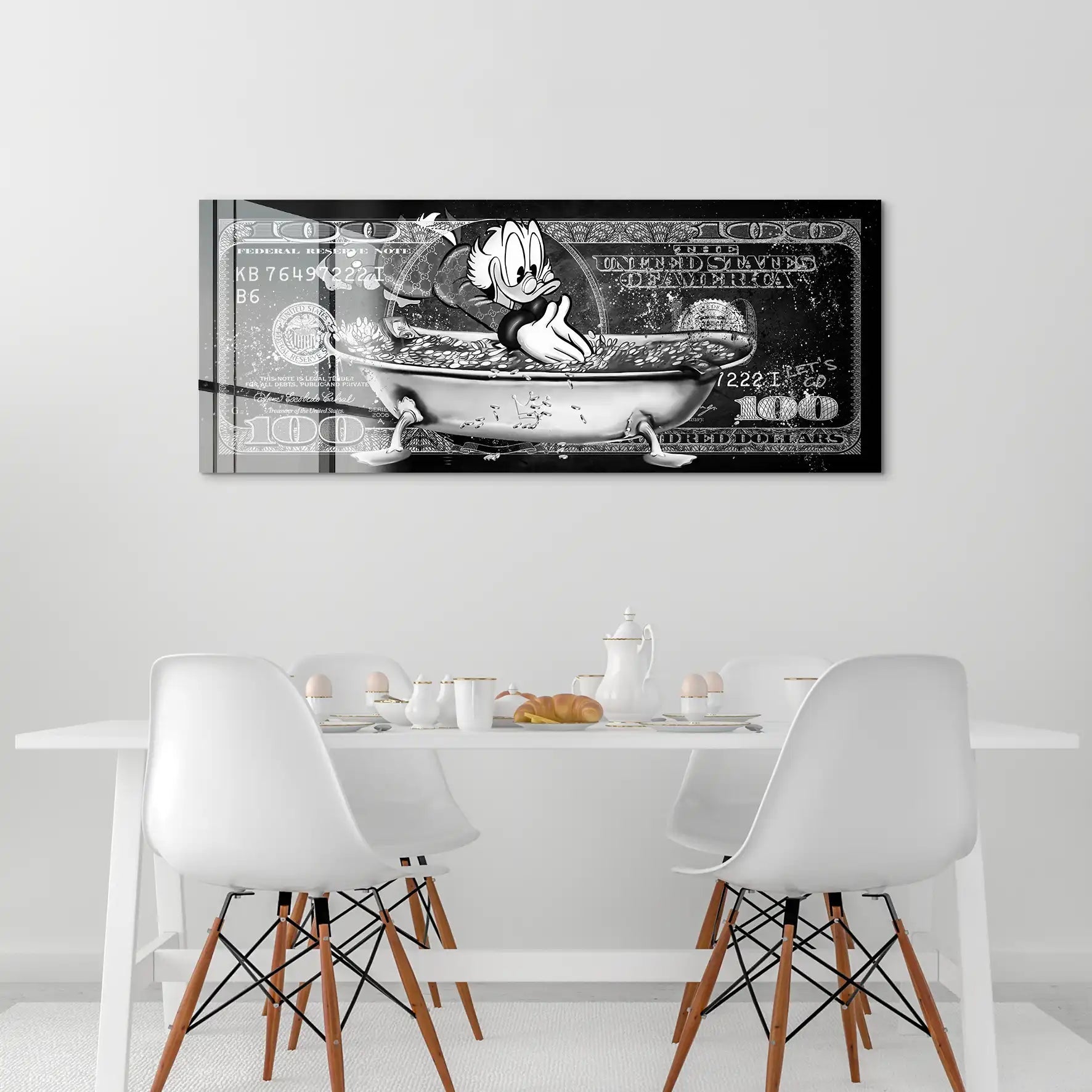 Dagobert Black Dollar Acrylglas Bild INGALERIE