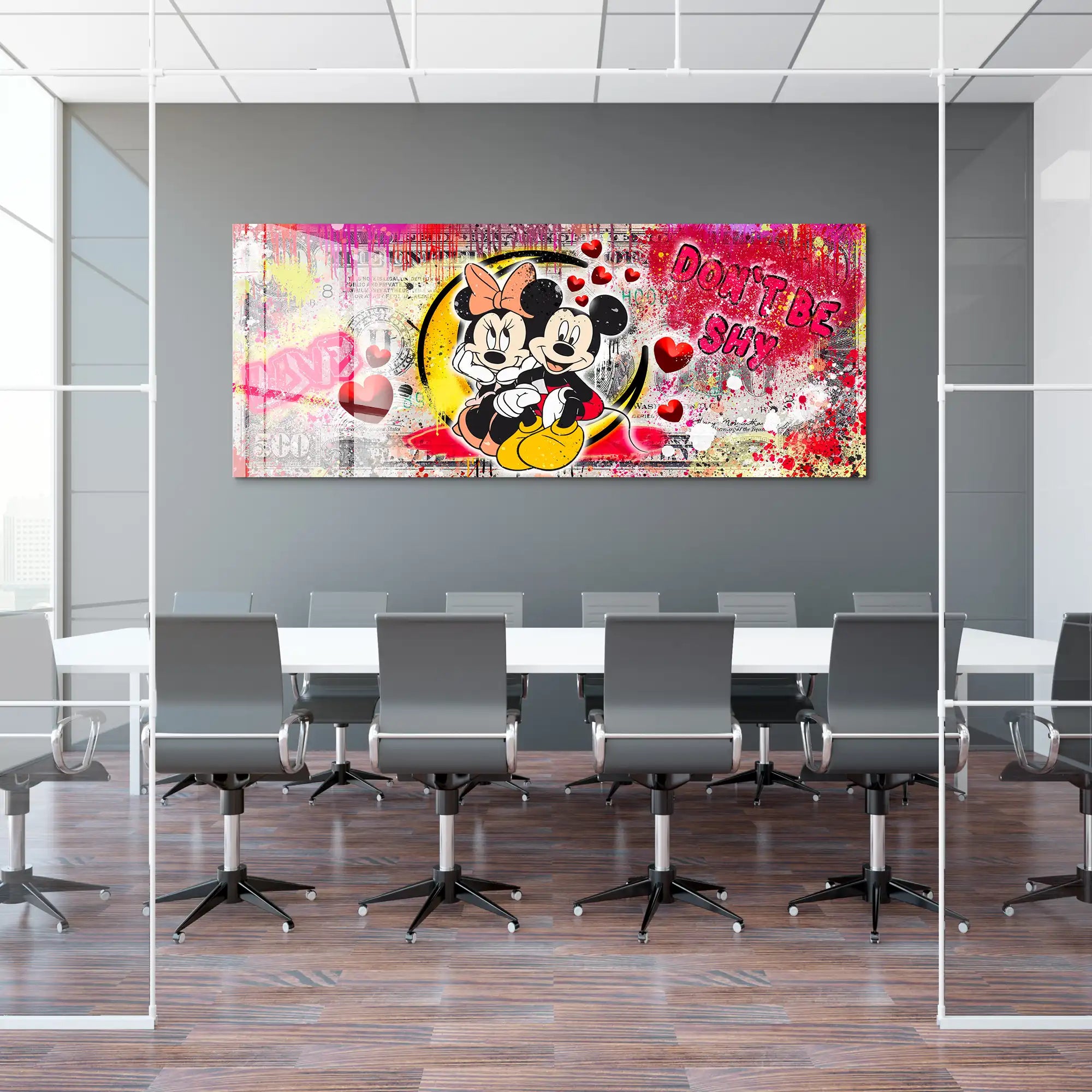 Micky Minnie Love Dollar Acrylglas Bild INGALERIE