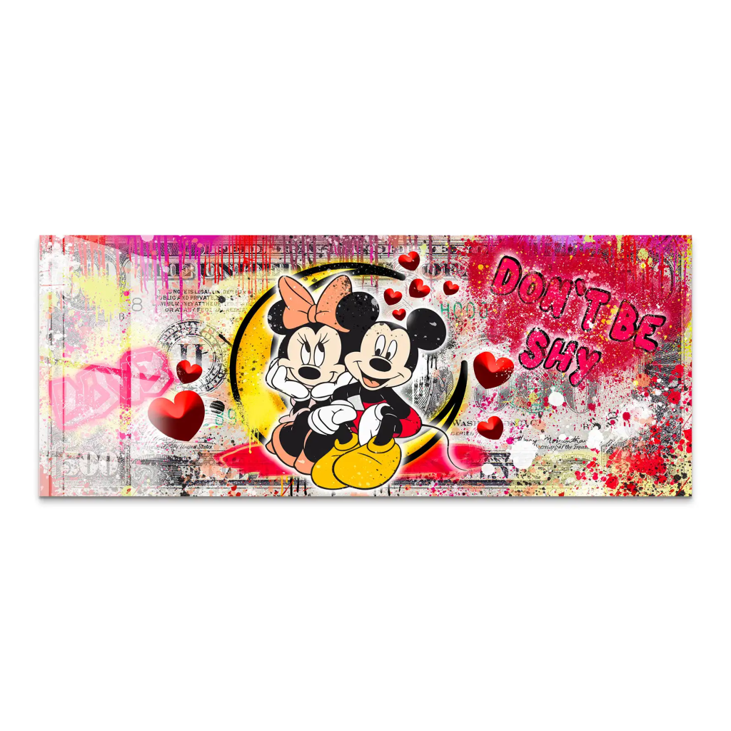 Micky Minnie Love Dollar Acrylglas Bild INGALERIE