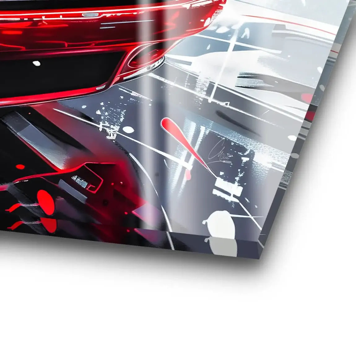 Porsche 911 Red City Acrylglas Bild