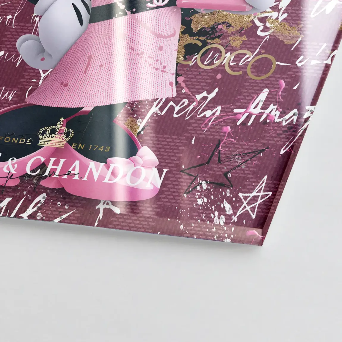 Minnie Maus Glam Chanel Acrylglasbild