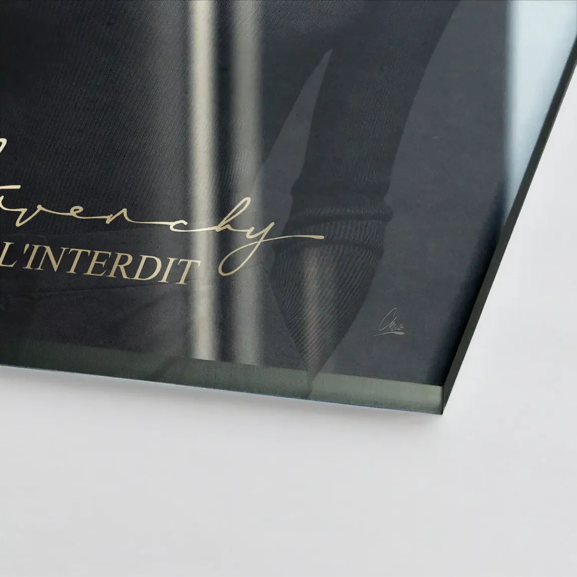 Audrey Givenchy Noir Acrylglasbild